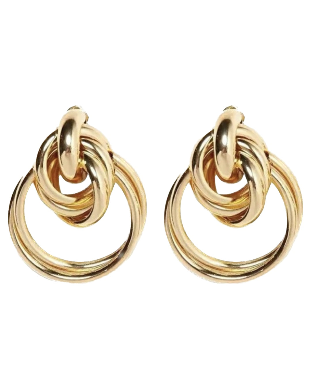 NIA GOLD LOOP STUDS