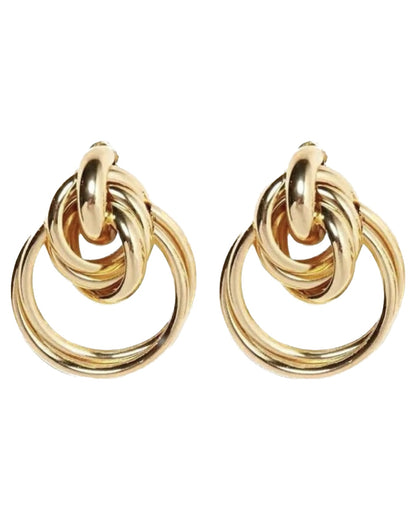 NIA GOLD LOOP STUDS